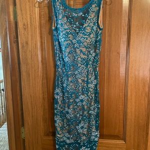 dark blue/green jovani homecoming dress